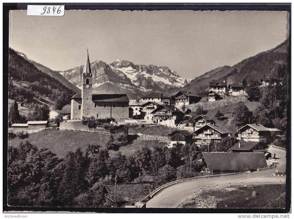 Troistorrents  - Alt. 760 M - Vue Générale Avec La Route Et Les Chalets Autour De L'église ; Form. 10 / 15 (9846) - Troistorrents