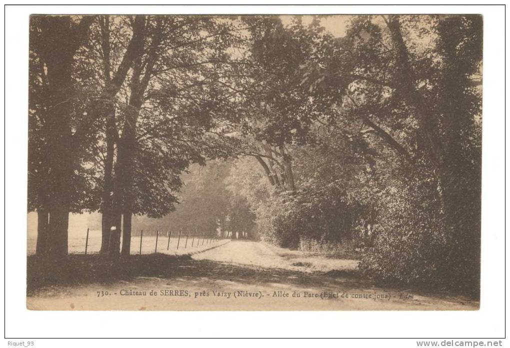 730 - Château De SERRES, PrèsVarzy - Allée Du Parc (effet De Contre Jout) - Autres & Non Classés