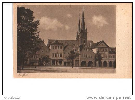 Saalfeld Geschäft Gustav Petersilge Bierhalle Robert Kohl Buchbinderei 2.5.1927 - Saalfeld