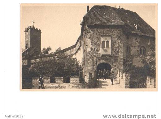 Soldaten Polizei Vor Dem Tor Eingang Der Wartburg Eisenach Sw 22.5.1910 Kleinf. - Police - Gendarmerie