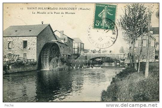 N°22975 -cpa Saint Hilaire Du Harcouet -le Moulin Et Le Pont De Mortain- - Molinos De Agua