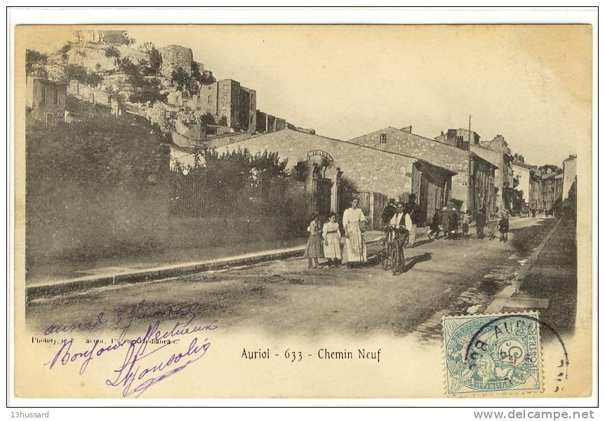 Carte Postale Ancienne Auriol - Chemin Neuf - Auriol