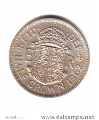 GREAT BRITAIN    1/2  CROWN  1962  (KM # 907) - K. 1/2 Crown