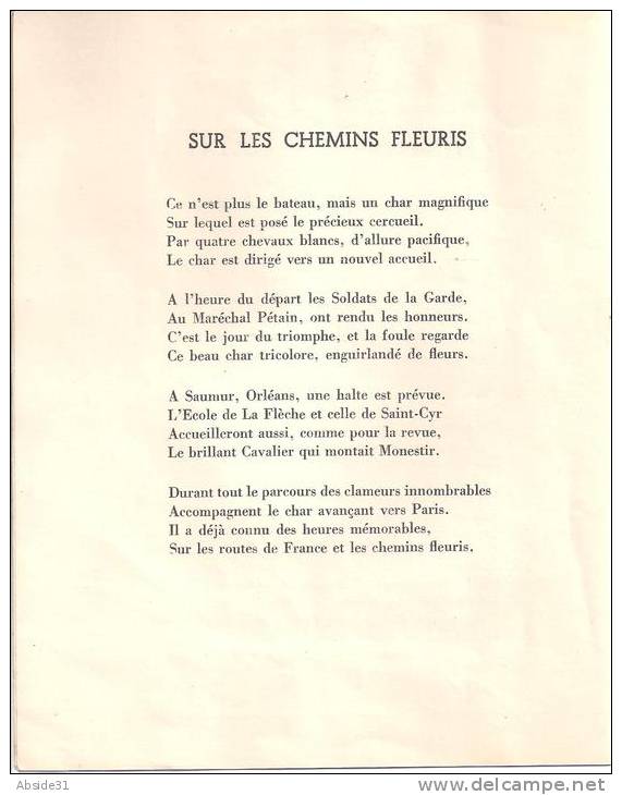 Poèmes De Madeleine Lambert à La Gloire Du Maréchal Pétain - 1952 - Documents Historiques