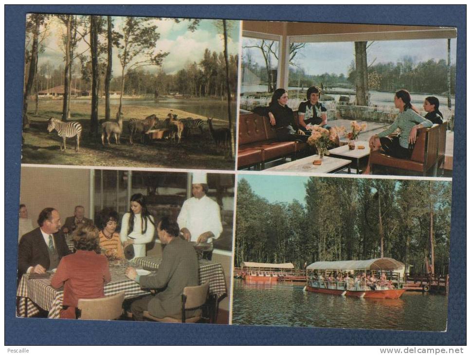 91 ESSONNE - CP ANIMEE PARC DE SAINT VRAIN - ZEBRES LAMAS / RESTAURANT GASTRONOMIQUE ... - JACQUES BOUVIER VILLEMOISSON - Saint Vrain