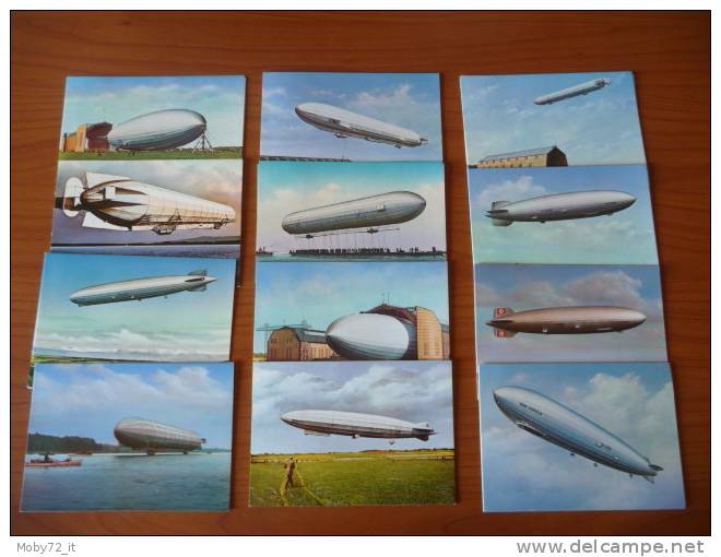 Serie 12 Cartoline Zeppelin - Zeppelins