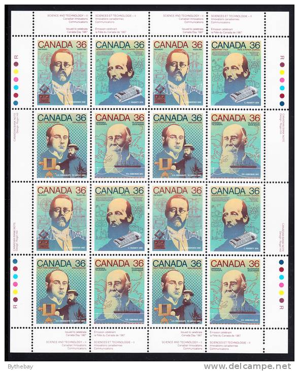 Canada MNH Scott #1138a Sheet Of 16 36c Science And Technology - Canada Day - Fogli Completi