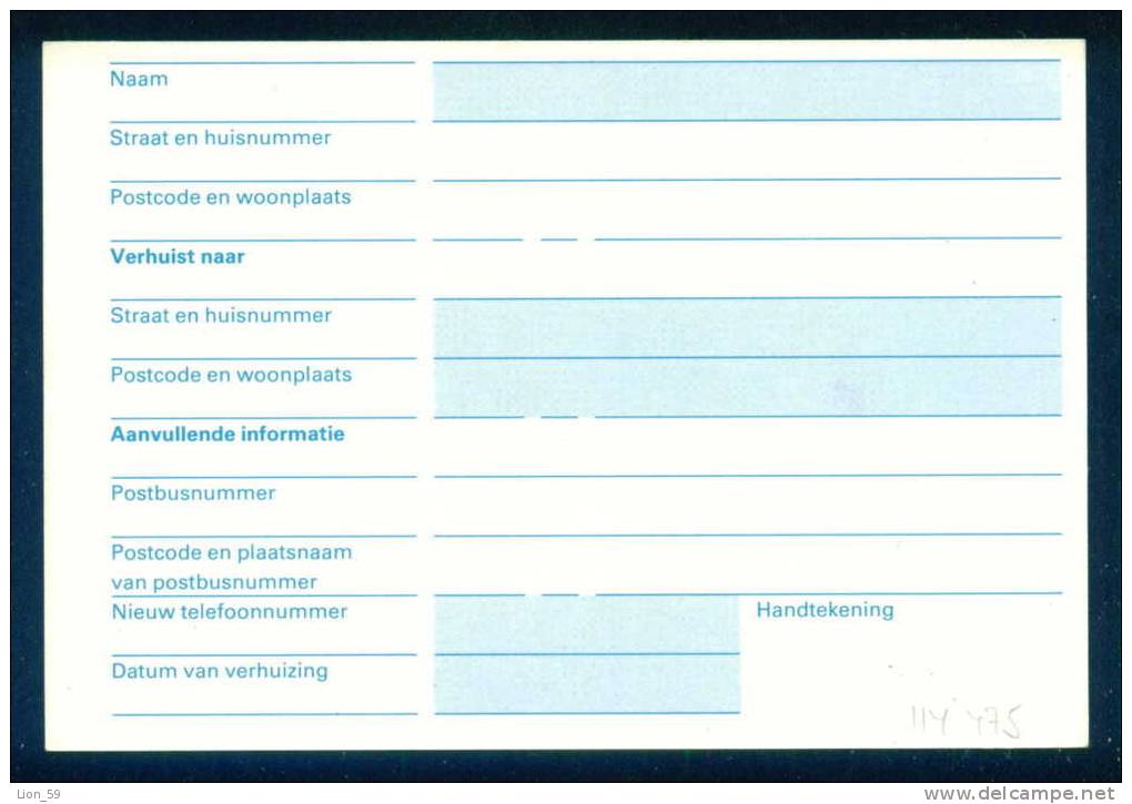 114475 / Stationery Entier Ganzsachen CARD  MINT Netherlands Nederland Pays-Bas Paesi Bassi - Postal Stationery