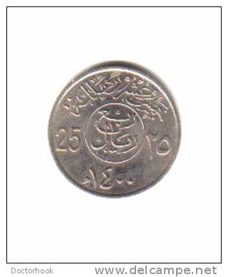 SAUDI ARABIA    25  HALALA  1979 (1400)  (KM # 55) - Saudi-Arabien