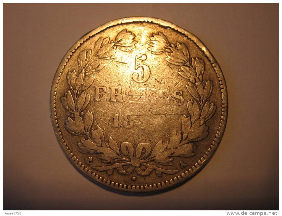 5F Louis Philippe (2 Piéces ) La 1834 A ,chiffre Des Dizaines "effacé" Mais Encore Visible - Autres & Non Classés