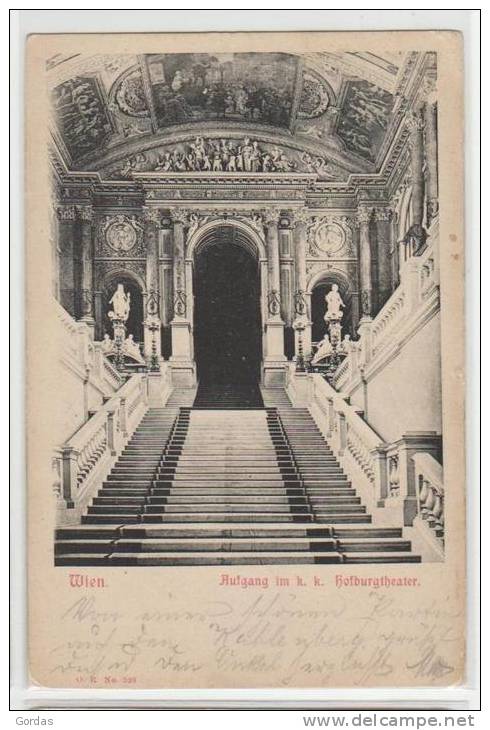 Austria - Wien - Hofburg - Ausgang Im K.k. Hofburgtheater 1898 - Musées