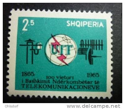 ALBANIA 1965: Scott 814 / Mi 939 / Y&amp;T 765, ITU, ** MNH - FREE SHIPPING ABOVE 10 EURO - Albanie