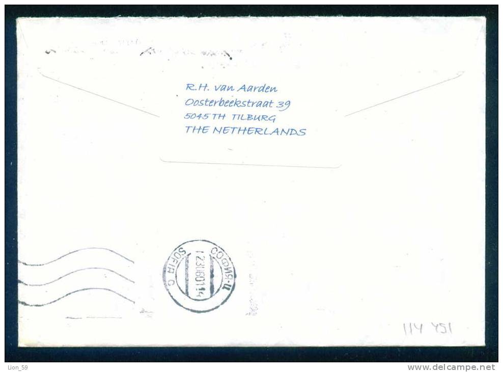 114491 / Envelope 2001 BIRD CAT RABBIT  Parrot Netherlands Nederland Pays-Bas Paesi Bassi TO BULGARIA - Covers & Documents