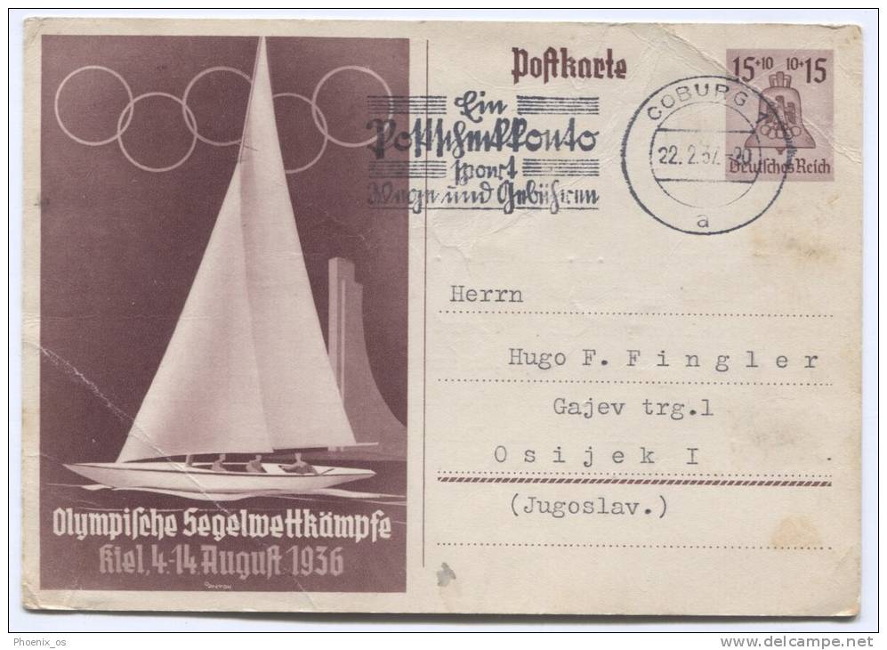 GERMANY - Coburg, Kiel, 1936. Olympic Games Gliding, Segelfliegen - Sommer 1936: Berlin