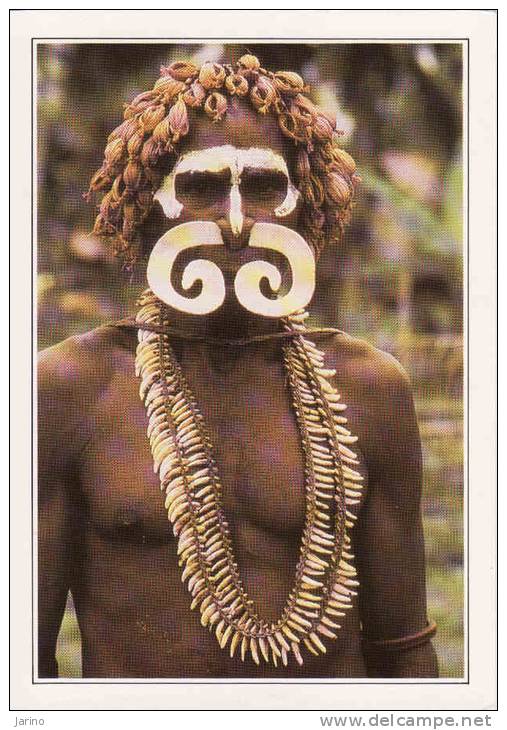 Papouasie Nouvelle Guinée, Guerrier-warrior Asmat, Editeur:Edito-Service S.A.,Imprimé En C.E.,reedition - Papua-Neuguinea