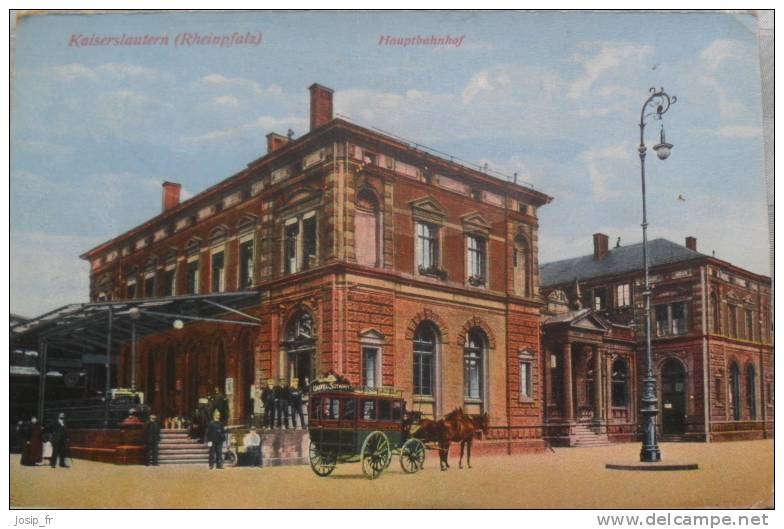 CPSM ALLEMAGNE: KAISERLAUTERN Rheinpfalz Hauptbahnhof Voyagé 1929 - Kaiserslautern