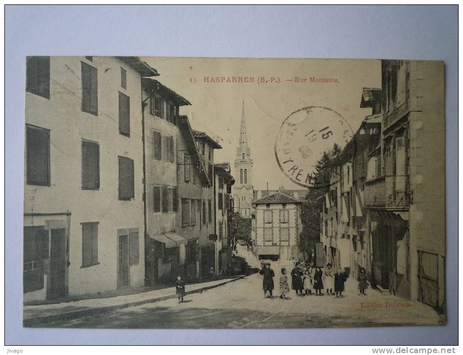 HASPARREN  :  Rue  MONTANTE  -  Carte Animée  - Hasparren