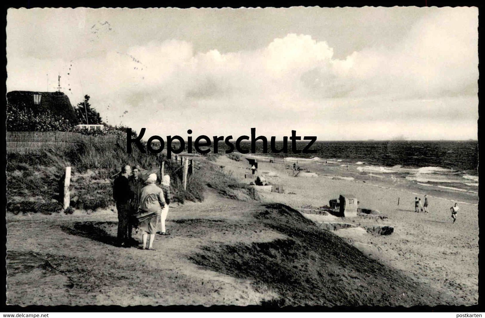 ÄLTERE POSTKARTE WYK AUF FÖHR SÜDSTRAND EHEPAAR PERSONEN Strand Plage Beach Cpa Postcard AK Ansichtskarte - Föhr