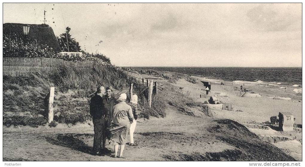 ÄLTERE POSTKARTE WYK AUF FÖHR SÜDSTRAND EHEPAAR PERSONEN Strand Plage Beach Cpa Postcard AK Ansichtskarte - Föhr