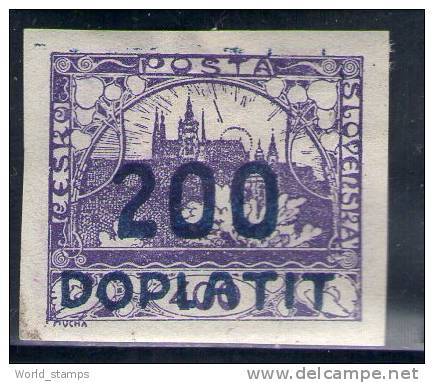 TCHECOSLOVAQUIE 1922-3 TAXE * - Portomarken