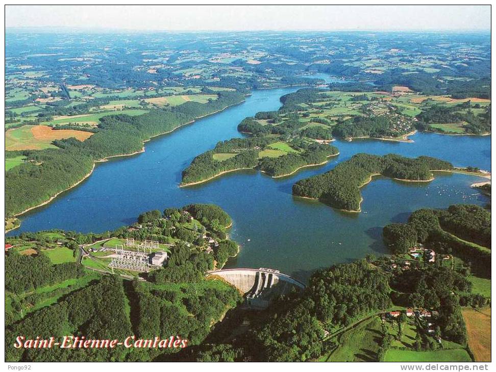 Cpm ST ETIENNE CANTALES, Barrage Et Lac  (12.43) - Autres & Non Classés