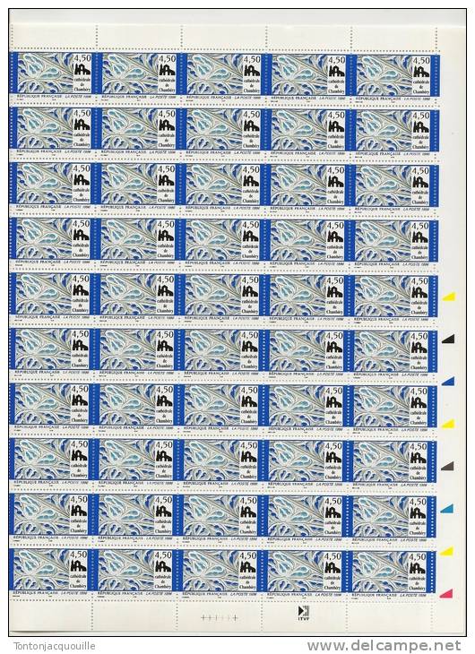 CHAMBERY LA CATHEDRALE     -   FEUILLE DE 50 TIMBRES A 4,50 - Full Sheets