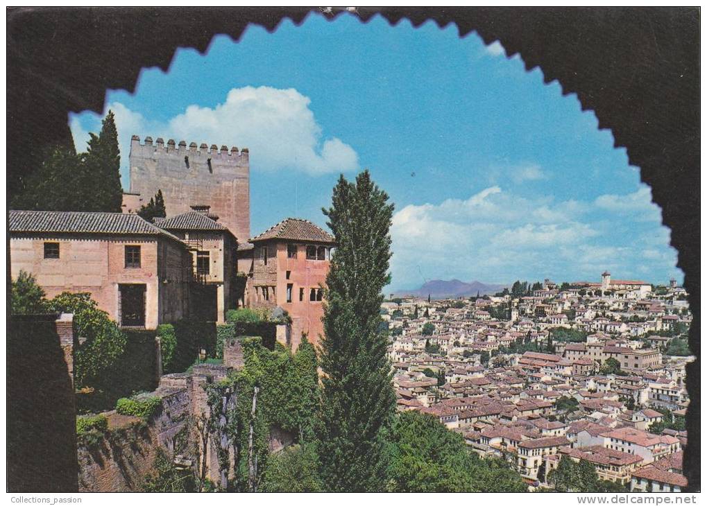 Cp , ESPAGNE , GRANADA , L'Alhambra Et Albaicin - Granada