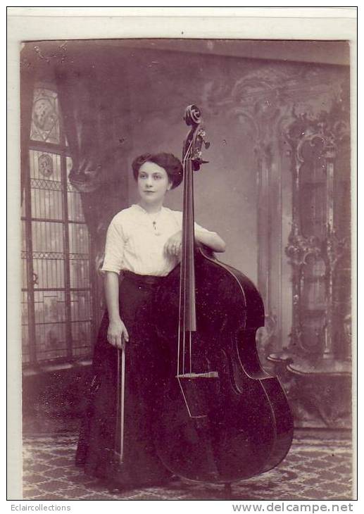 75 - Paris   Musicien   Contrebasse      Carte Photo   Charlotte Ambrosette - Rennes