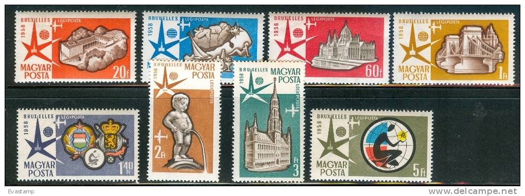 HUNGARY-1958. Universal And International Exposition,Brussels Cpl.Set MNH!!! - Neufs