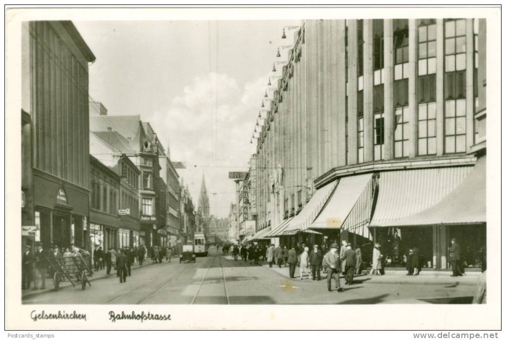 Gelsenkirchen, Bahnhofstrasse, 1949 - Gelsenkirchen