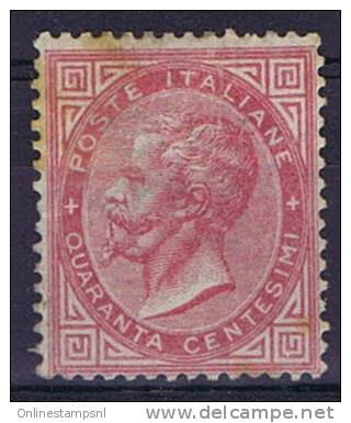 Italy: 1877 S T20 Mi 20, MH No Gum, - Ongebruikt