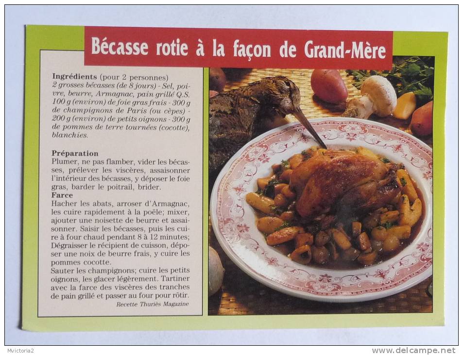 Bécasse Rotie à La Façon De Grand Mère - Recettes (cuisine)