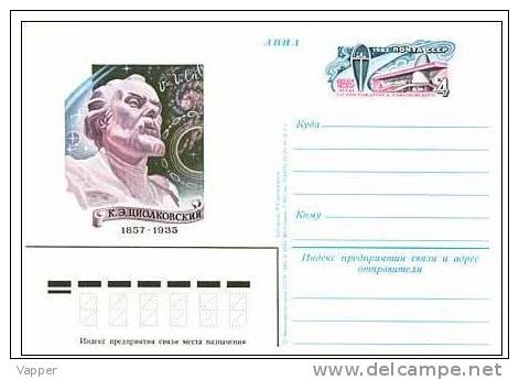 Space USSR 1982 MNH Postal Stationary Card 125th Birth Anniv Of K.E. Tsiolkovsky. Sculpture Of Founder Of Astronautics - Afrique