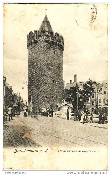 Brandenburg A. H. - Steinthorbrücke M. Steinthorturm - & Tram - Brandenburg