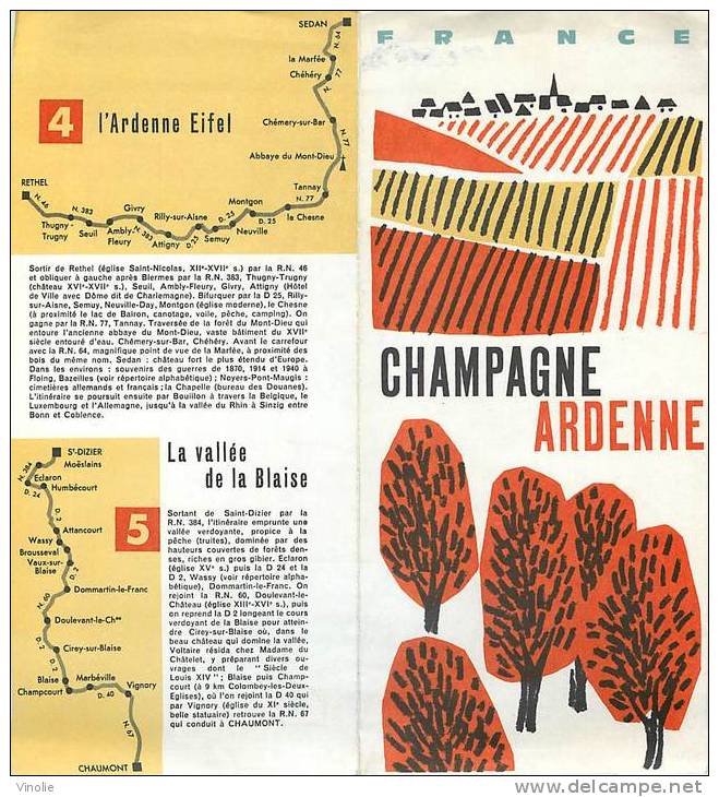 : Réf :GR-12-0121  : Dépliant Touristique Champagne Ardenne - Advertising