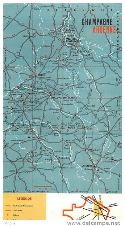 : Réf :GR-12-0121  : Dépliant Touristique Champagne Ardenne - Publicités