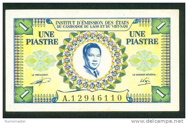 FRANCE INDOCHINA , 1 PIASTRE = 1 DONG , P-104 , UNC - Indochina