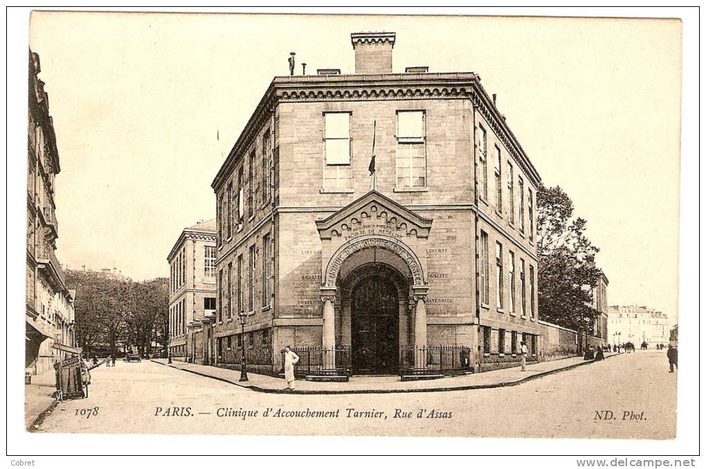 Paris.- Clinique D'accouchement Tarnier, Rue D'Assas. - Santé, Hôpitaux