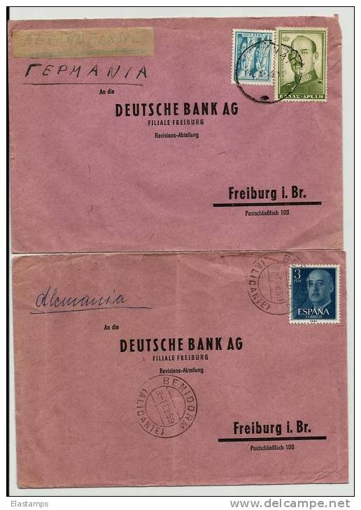 =Espana ,CV*2 Greechlannd Deutschche Bank 1959 - Briefe U. Dokumente