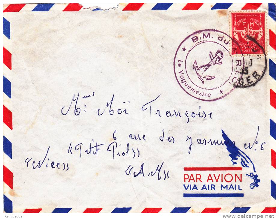 1955 - ALGERIE - ENVELOPPE Du BM Du 4°RIC - CAMP DES ZERALDAS à ALGER - Oorlog In Algerije