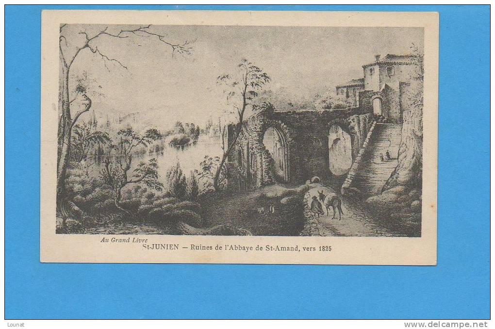 87 Saint JUNIEN : Ruines De L'abbaye De St Amand , Vers 1885 - Lettonie