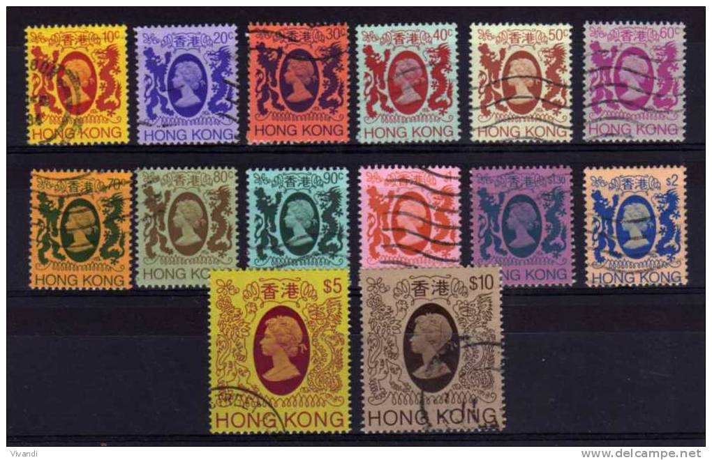 Hong Kong - 1982 - Defintives (Part Set, With Watermark) - Used - Used Stamps