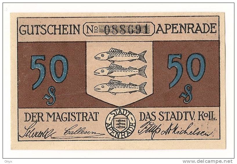 DANEMARK / DENMARK -  APENRADE / 50 PFENNIG 1920 - Danemark