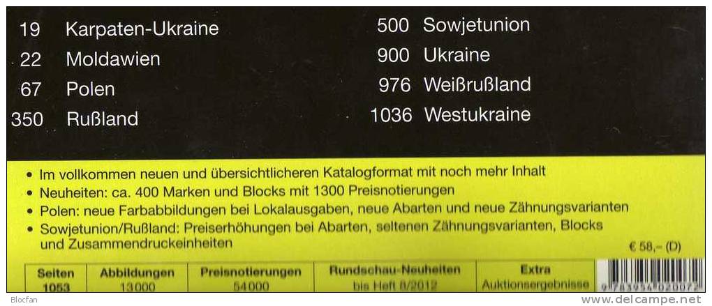 MICHEL Ost-Europa Briefmarken Katalog 2013 Neu 58€ Band 7 Mit Polen Russland Sowjetunion Ukraine Moldawien Weißrußland - Autres & Non Classés
