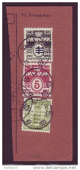 Faroe Islands - Parcel Card Clip With WWII Provisional Scott # 2 - Färöer Inseln