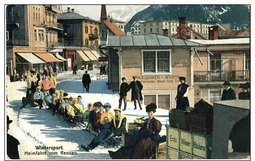 SWITZERLAND  Wintersport Heimfahrt Vom Rennen Unused Postc - Port