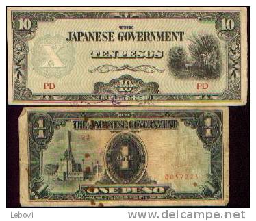 Philippines - The Japanese Government - Lot De 2 Billets - Philippines