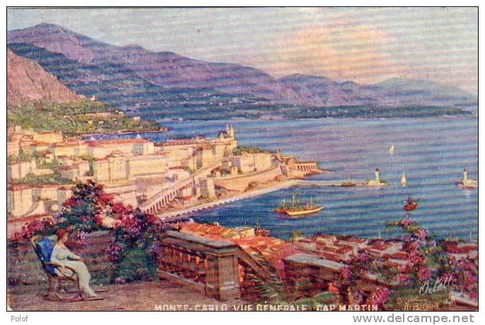 BERAUD N. - MONTE-CARLO - Vue Générale - Cap Martin  (8) - Beraud