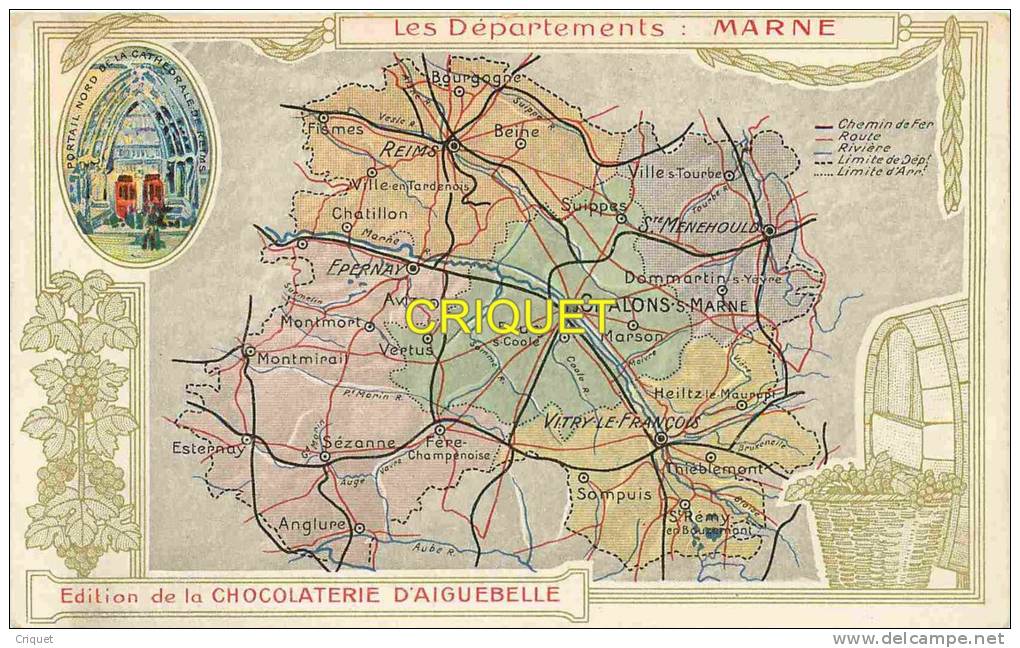 Grande Chromo Aiguebelle, Département De La Marne, Historique Au Verso - Aiguebelle