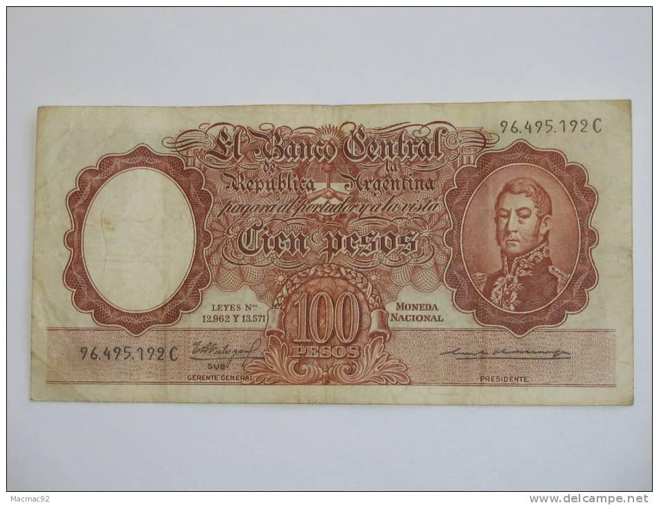 100 Cien Pesos - El Banco Central De La Republica Argentina *** EN ACHAT IMMEDIAT *** - Argentina